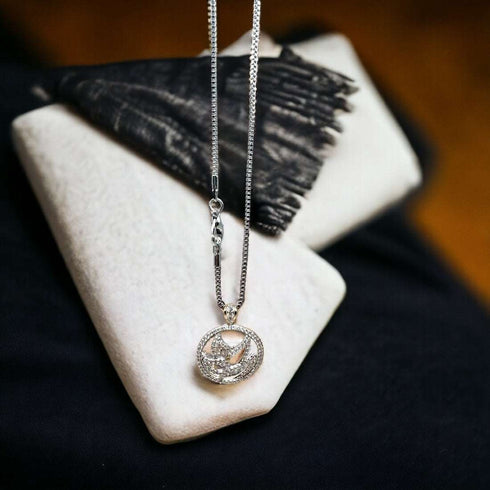 Lotus Pendant Necklace - D130 - 1